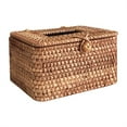 thumbnail image 2 of CMYYNNA Nordic Style Rattan Weaved Tissue Box, tissue box cover rectangle,Refined Eco-friendly Large Capacity Rattan Rectangular/ Cylinder Facial Tissue Holder, Home Desktop Decor, 2 of 8