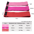 thumbnail image 2 of BESTSKY 3 Pcs Resistance Bands Exercise Bands Workout Bands Butt Lifter Belt Squat Hip Belt Hip Circle, 2 of 7