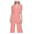 thumbnail image 2 of Tommy Hilfiger Women's Puffed Sleeve Jumpsuit Pink Size 2, 2 of 3
