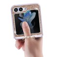 thumbnail image 4 of Allytechgroup Glitter Bling Case for Samsung Galaxy Z Flip 5, Ring Holder Slim Fit Soft TPU Anti-Scratch Bumper Shockproof Luxury Phone Case for Girls Women, Gold, 4 of 7