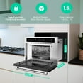 thumbnail image 2 of M optimized 30" Microwave Convection Oven, 1.6 Cu.Ft. Built-In Convection Oven and Microwave Combo with Air Fry, Touch Control, Drop-Down Door, Stainless Steel Finish, 1700W, Silver, 2 of 8