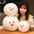 thumbnail image 3 of White Snowball Doll Pillow Plush Toy Ball-Shaped Doll Cartoon Soft Cute Festival Gift for Children 40cm, 3 of 5
