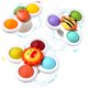 thumbnail image 1 of 3 Pcs Suction Cup Spinner Toys, Suction Cup Bath Toys For Babies, Sensory Toys Early Education Toys Bathtub Toy Dining Chairs Toys, Birthday Gifts For Baby Boy Girl, Spinning Toys For Toddlers 1-3, 1 of 4