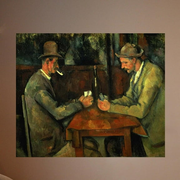 Wallhogs Cezanne The Card Players (19th) Wall Mural
