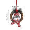 thumbnail image 2 of Decoraciones navideñas, adornos navideños Corona navideña Flor Caña Círculo Árbol de Navidad Colgante Mini corona para fiesta de Navidad 2 piezas marrón, 2 of 5