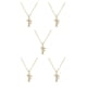 thumbnail image 2 of Sonducket Women Letter Necklace Elegant Hanging Decor Ladies Pendant Shiny Alphabet Jewelry Fashion Accessory Birthday Gift Pendants Type2 NO2, 2 of 6