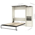 thumbnail image 4 of Bestar Lumina 2 Piece Queen Storage Wall Bed Set in White Chocolate, 4 of 9