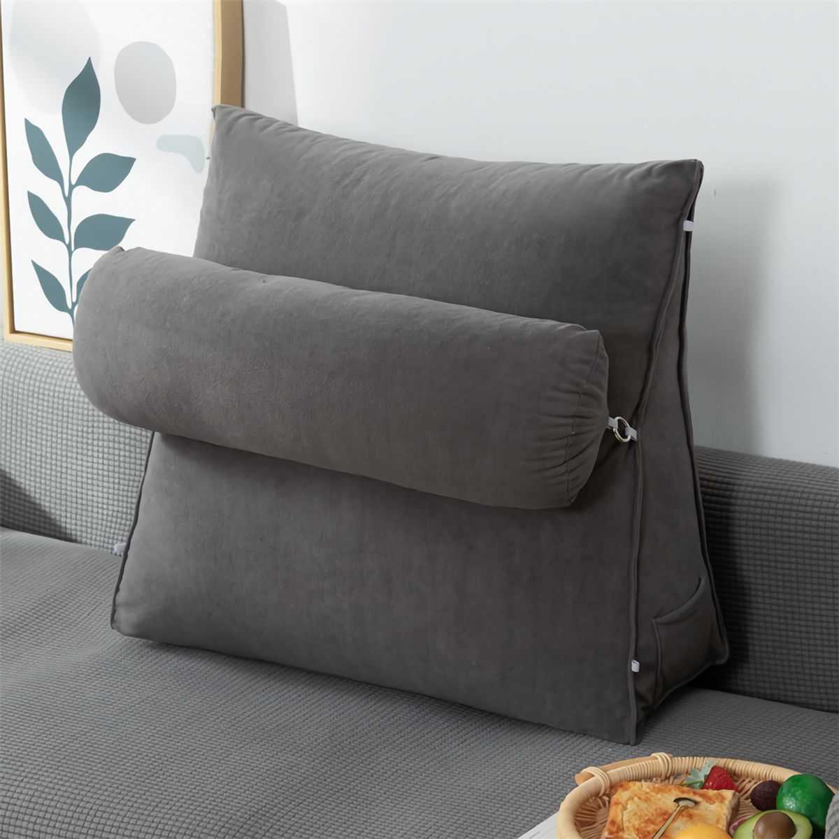 3Gear Adjustable Back Wedge Cushion Pillow 7.87x17.7x17.7 in Sofa Bed