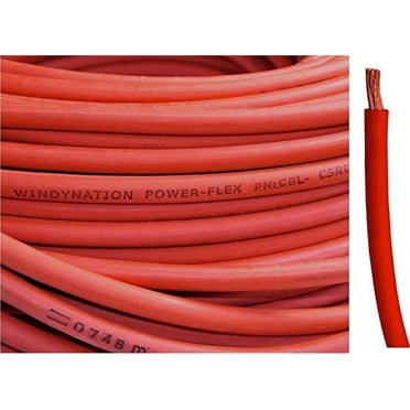 2 Gauge Welding Cable WNI - 5ft Black & 5ft Red Ultra Flexible Copper Wire | Made In USA For Car, RV, Solar 2 AWG Ultra Flexible Pure Copper Welding Battery Cable