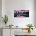 thumbnail image 4 of ZHONGYUTONG Grand Teton National Park Canvas Wall Art Mountain Tree Pictures Prints Natural Landscape Paintings Home Decor for Living Room Framed (16.00" x 32.00"), 4 of 6