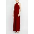 thumbnail image 6 of Women's Nina Leonard Wide-Leg Halter Jumpsuit Color: Deep Sapphire Size: X LARGE, 6 of 34