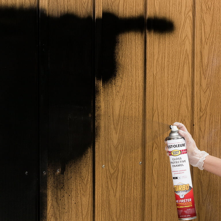 Reviews for Rust-Oleum Stops Rust 24 oz. Turbo Spray System Gloss Black  Spray Paint