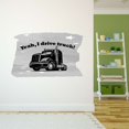 thumbnail image 3 of Yeah I Drive Truck Truck Trucker Heavy Duty Silhouette Vinyl Design Wall Art Sticker Designs Vinyl Stickers For Home House Walls Rooms Windows Bedroom Decoration Size (20x20 inch), 3 of 3