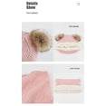 thumbnail image 5 of Children's Winter Wool Warm Knit Hat Scarf Gloves Three-piece Set Plus Fluff Ball Hat Three-piece Set Black, 5 of 11