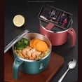 thumbnail image 4 of Ramen Bowl 900ml with Lid, Stainless Steel Soup Bowl with Built-in Strainer and Handle, Double-Wall Insulated Noodle Bowl for Instant Noodles, Soup, Microwave & Dishwasher Safe, 4 of 5