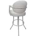 thumbnail image 2 of Swivel Extra Tall 34" Metal Bar Stool - M-70 - White Vinyl - White Frame, 2 of 3