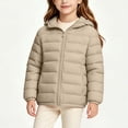 thumbnail image 4 of KyCheLot Boys Girls Zip up Jacket Solid Color Long Sleeve Hooded Outerwear Kids Winter Warm Windproof Coats, 4 of 8