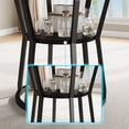 thumbnail image 3 of Space-Saving Farmhouse Dining Table – 47.2 Inch Round Table with 2-Tier Storage Shelf – Metal Base – Seats 4–6 – Perfect for Living Room, Apartment, 3 of 7