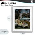 thumbnail image 4 of Stupell Industries Traditional Vintage Sunbathing Woman Gray Framed Print Under Glass, 17 x 21, by Franklyn Gregory, 4 of 8