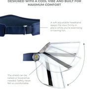 Safety Shield Mask - UV Protection Sun Hat Protects Face Eyes Mouth Skin from Splash - Reusable Goggle Face Visor Transparent - Soft Adjustable Headband - Rotates Desired Angle, Safeguard UV Rays