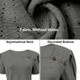 thumbnail image 3 of Camisas de Color Sólido para las Mujeres Manga Corta Cuello V Tops Casuales Blusa de Verano, Transpirable Hecha para Más Camisa Mujer Primavera Moda Tee Uso Diario, 3 of 8