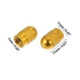 thumbnail image 4 of Motoforti Universal Tire Valve Stem Caps Car Accessories Aluminum Alloy Gold Tone 17mm 4pcs, 4 of 6