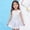 White, variant on Eltusu Girls Dance Skirts, Solid Color Elastic Waistband Breathable Comfort Mini Skirts Purple Size 10-12T