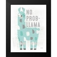 thumbnail image 2 of Michelle, Misty 12x14 Black Modern Framed Museum Art Print Titled - No Prob Llama, 2 of 5