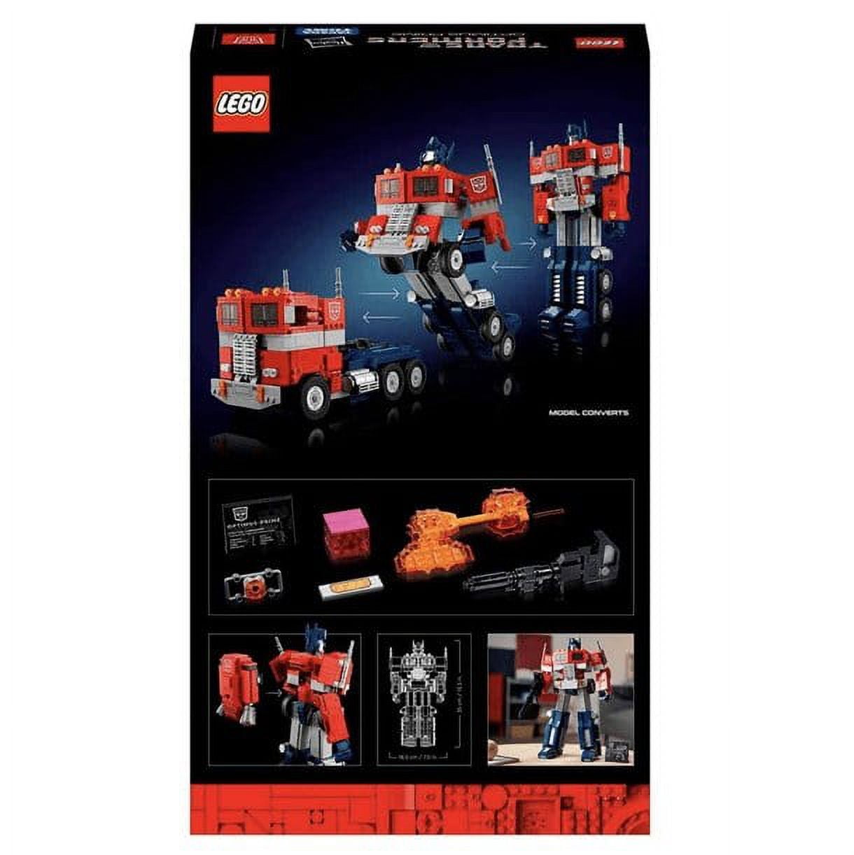 LEGO Icons Transformers Optimus Prime Set Collectible 2 in 1 Robot and Truck Model Kit Walmart