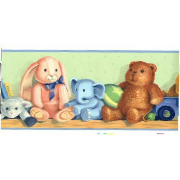 879812 Toys on a Shelf Wallpaper Border CK83212b