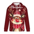 thumbnail image 3 of Sudadera con capucha para hombre, moda, bolsillos, manga larga, estampado navideño, sudadera con capucha, blusa para hombre, blusa de poliéster, 3 of 4