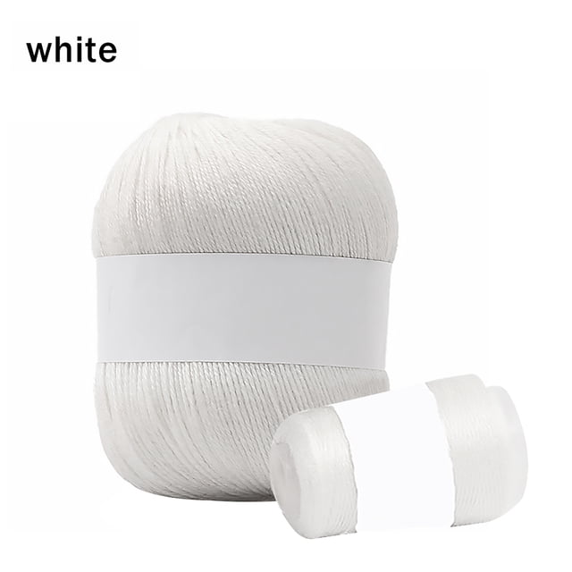 Hilo de tejer Cuerda de tejer mezclada Cordón de macramé grueso para manualidades de ganchillo Cuerda para hacer bricolaje, color blanco sidaley HA000409-01B