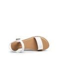 thumbnail image 4 of Sandalia DREAM PAIRS plana con correa al tobillo y hebilla blanca, 4 of 6