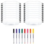 20PCS Eye Mask Sleepover Party Supplies, Slumber Party Favors for Girls Pajama Party Decorations Sleep White Soft Shade Blindfold Eye Covering, Color the Bulk Game Stuff with 8 PCS Fabric Marker Pens