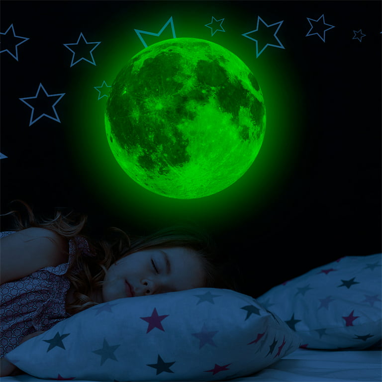 Glow in The Dark Stars for Ceiling, 1049PCS Wall Stickers Inculding Moon  and Stars Decor, Glow in The Dark Wall Decals for Kids Room