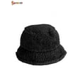 thumbnail image 3 of Spencer Winter Bucket Hat for Women Men Warm Cloche Hats Vintage Faux Fur Fisherman Cap "Black", 3 of 7