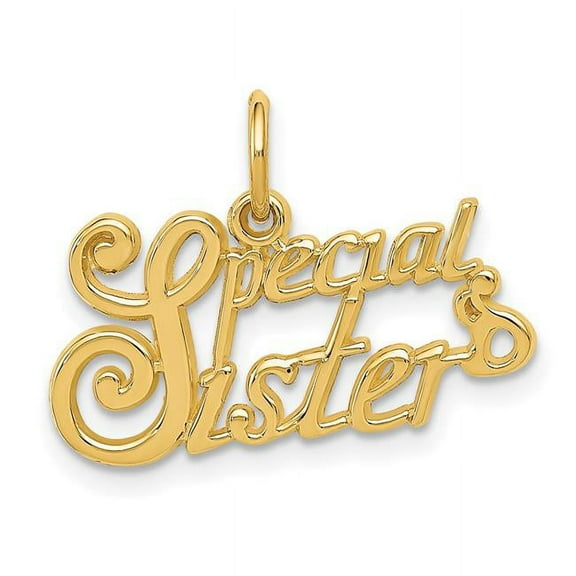 Finest Gold 14K Yellow Gold Special Sister Charm