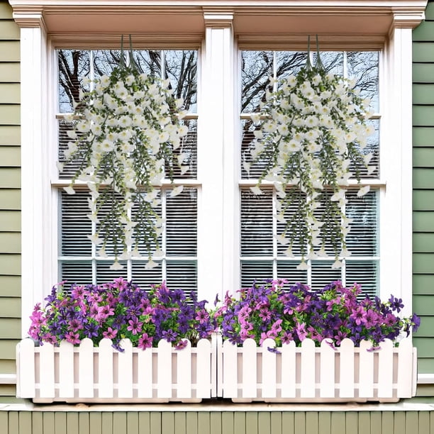 Simulated Fake Flower Wall Hanging Outdoor Garden Hanging Basket Decoration