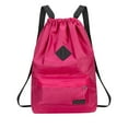 thumbnail image 2 of Aufmer 5 Pcs Large Capacity Nylon Drawstring Backpack, Water-Resistant Sports Bag with Wet/Dry Pockets, 19.29x16.14x6.29in(Pink), 2 of 6