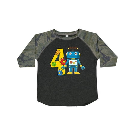 

Inktastic 4th Birthday Robot Gift Toddler Boy or Toddler Girl T-Shirt