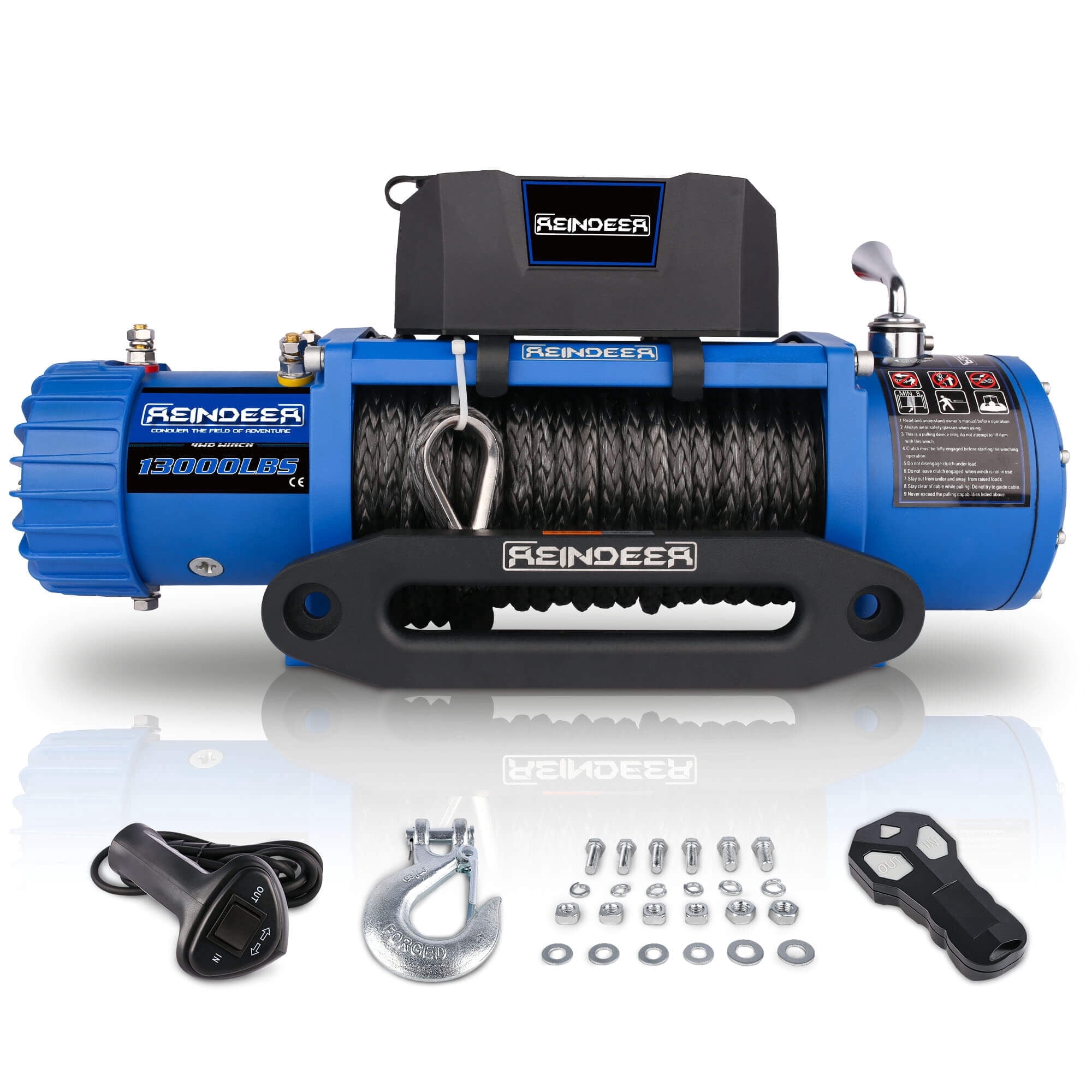 13000LBS Synthetic Rope Winch