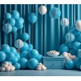 thumbnail image 4 of Blue Themed Backdrop Banner Decorative Party Supplies with Balloon Arch Paper Flowers and Table Decors for Photo Booth Birthday Party Celebrations Event Decorations, 4 of 7