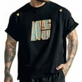 thumbnail image 2 of Camiseta de manga corta bordada de verano para hombre: camiseta informal de moda con corte holgado, 2 of 4