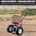 thumbnail image 4 of 90 LB Broadcast Spreader Walk Behind, Lawn Fertilizer Spreader with 12.5" Pneumatic Wheels, Push Grass Seed Spreader for Lawn Care, Garden, Compost & Salt Spreader for Ice Melt, 4 of 9