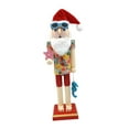 thumbnail image 2 of AMLESO 15inch Wood Beach Santa Figure Nutcracker Puppet Toy for House Warming Party E, 2 of 8