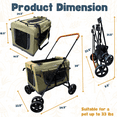 thumbnail image 4 of Pet Stroller Foldable Travel Crate for Small and Medium Dog and Cat, Portable Pet Travel Carrier, Pet Jogger with Detach Carrier, 4 of 8