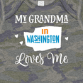 thumbnail image 4 of Inktastic Washington Grandma Loves Me Boys or Girls Baby Bodysuit, 4 of 5