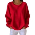 thumbnail image 2 of Hilenly Long Sleeve Shirts for Women Plus Size Crewneck Sweatshirts Loose Fit Waffle Knit Tops, 2 of 6