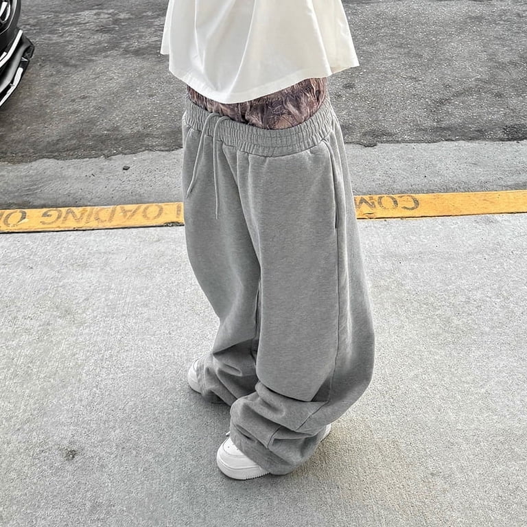 Baggy Sweatpant Casual High Double Waist Printed Boxer Sweatpants 