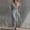 *Gray, variant on ClodeEU Women's Deep V Neck Short Sleeve Button Midi Dress,Casual Flowy Dress with Pockets Army Green,Women's Plus L